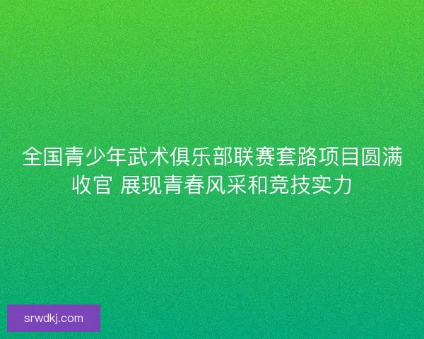 全国青少年武术俱乐部联赛套路项目圆满收官 展现青春风采和竞技实力